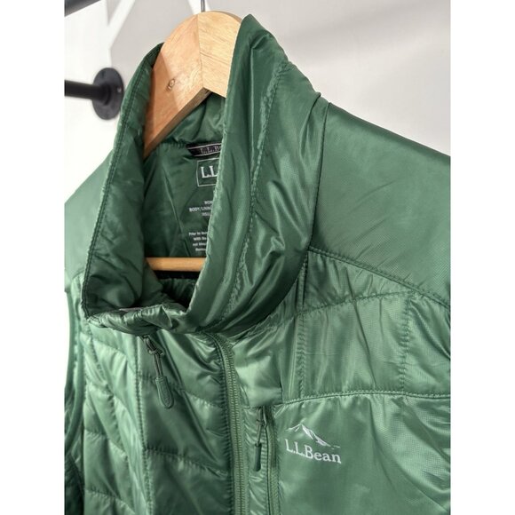 LL Bean Primaloft Packaway Puffer Vest Women’s Medium Reg Green Full Zip - Picture 6 of 14
